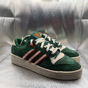 Size 9 Adidas Rivalry Low Collegiate Pack Miami Green White Mens Sneakers IE7703